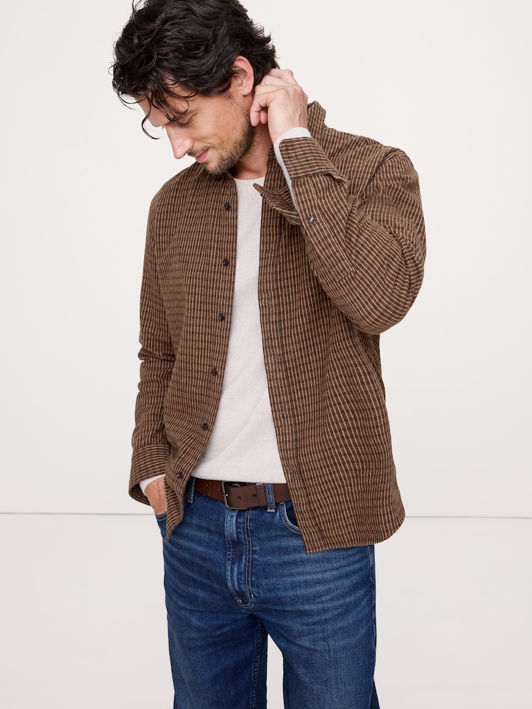 Standard-Fit Lightweight Flannel Shirt