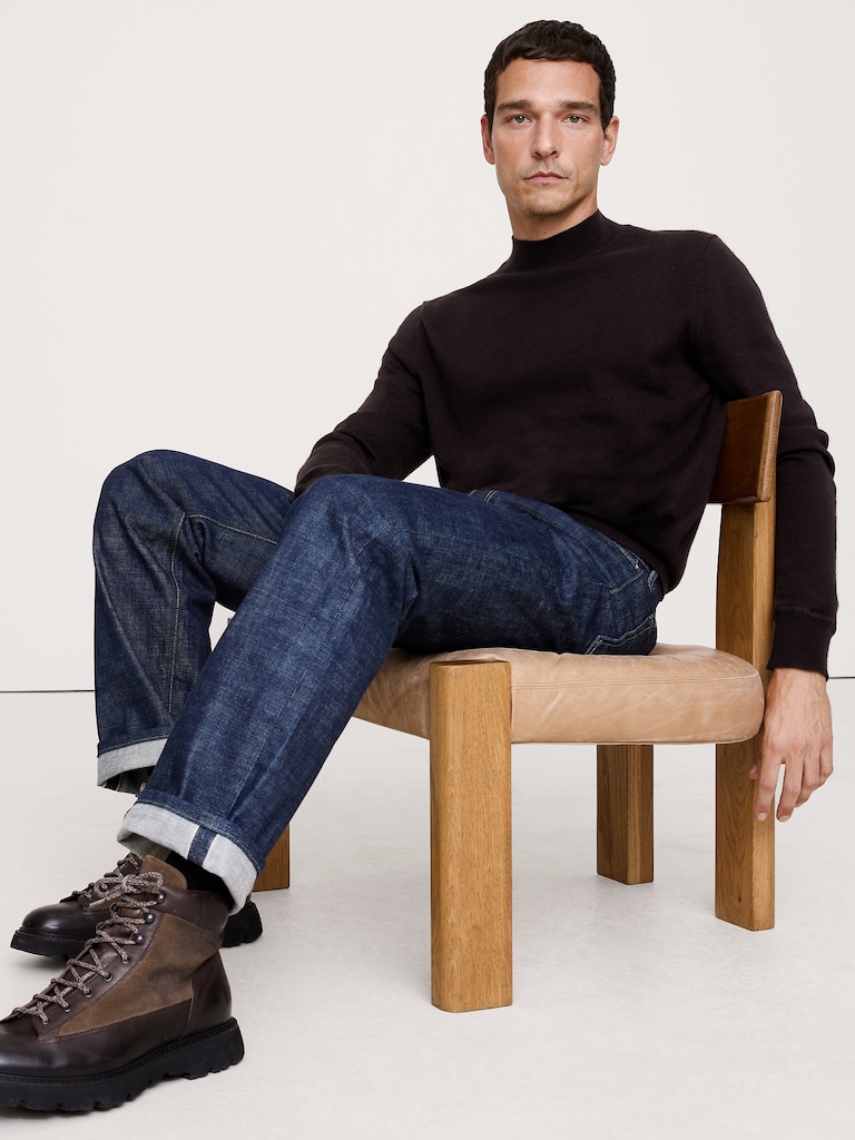 Merino Mock-Neck Sweater