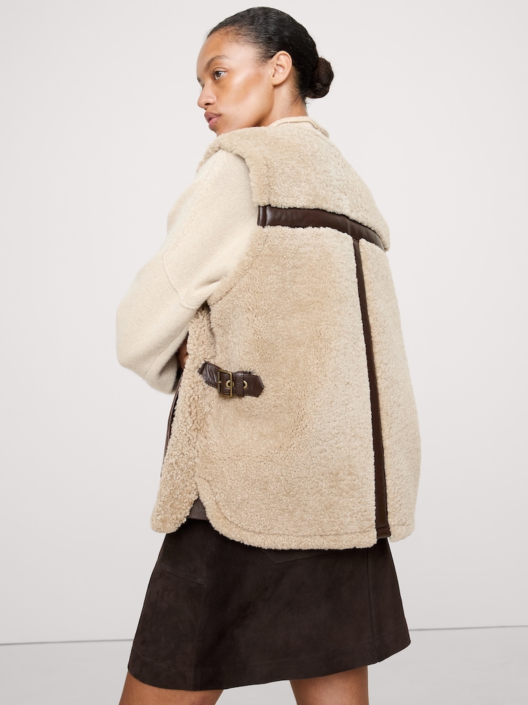 Reversible Shearling  Vest