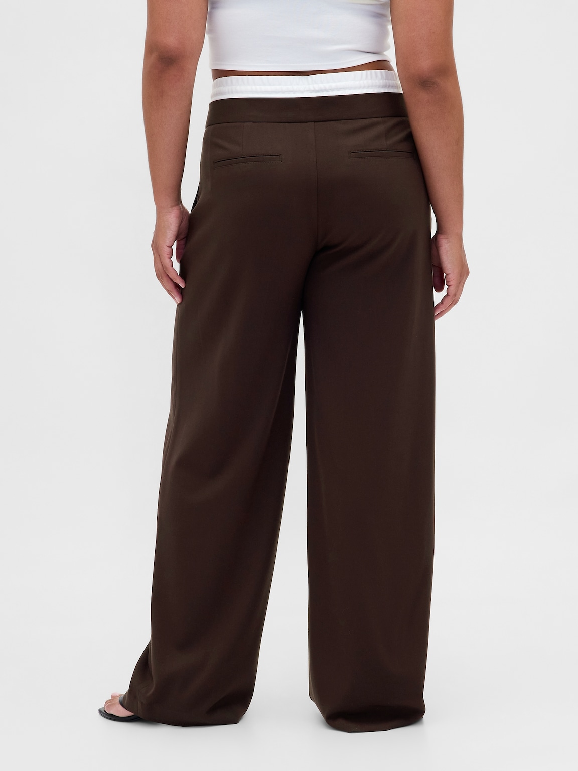 Mid Rise Double-Waist Pants