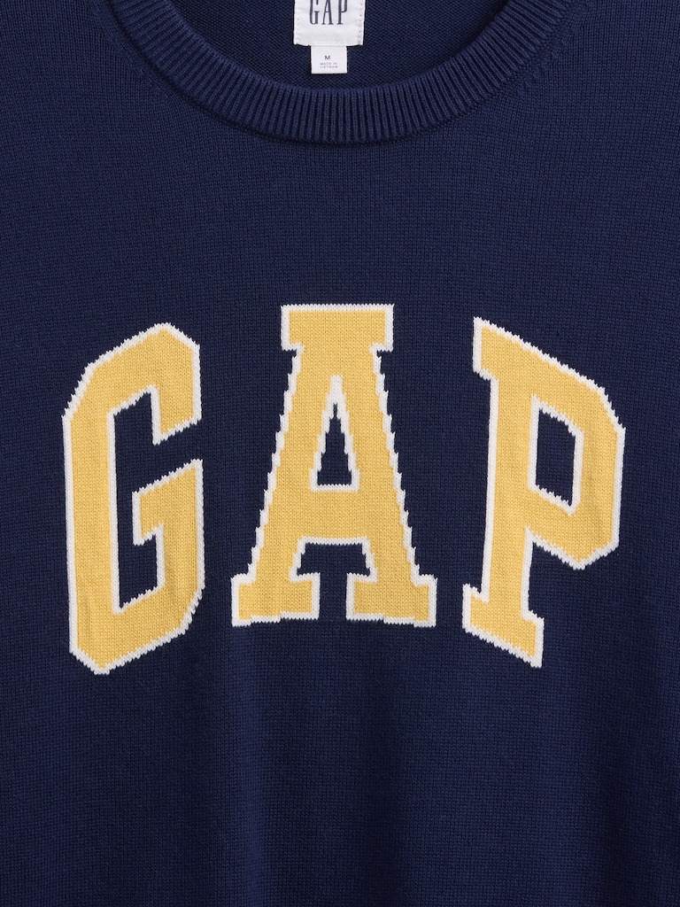 Relaxed Gap Logo Intarsia Sweater