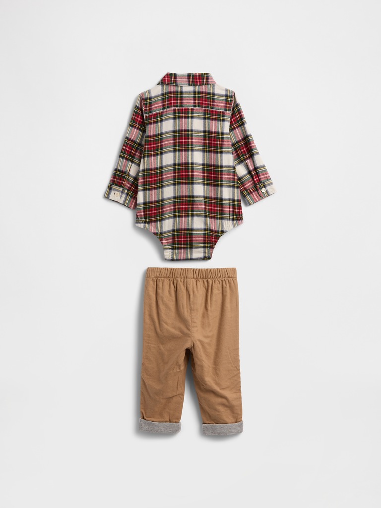 Baby Flannel Two-Piece Outfit Set