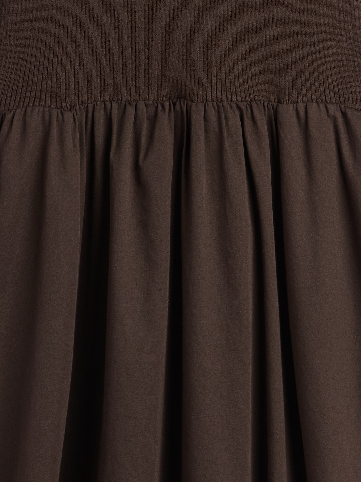 Mixed Media Drop-Waist Maxi Dress