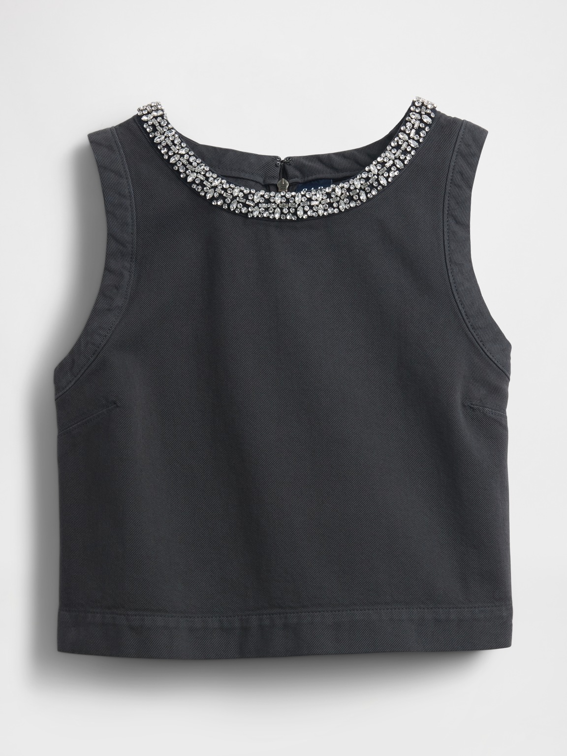 Jewel-Neck Shell Tank Top