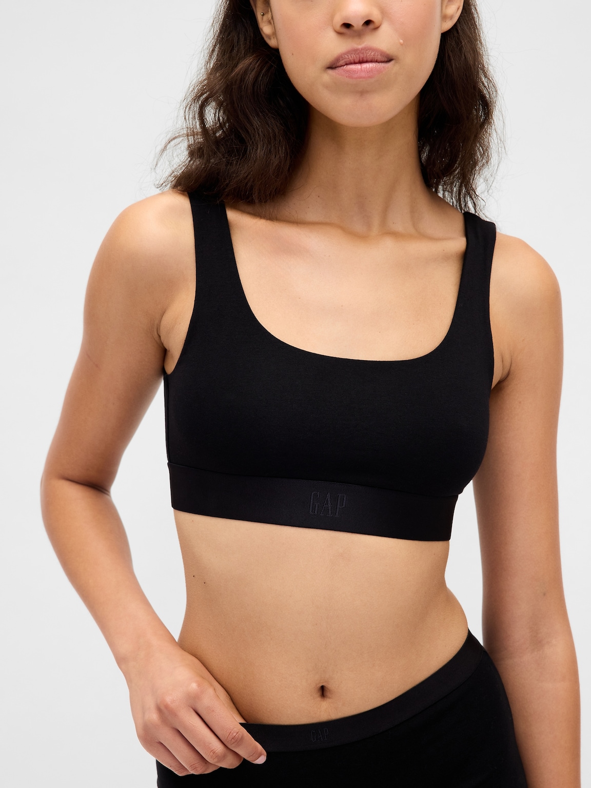 Organic Stretch Cotton Gap Logo Bralette