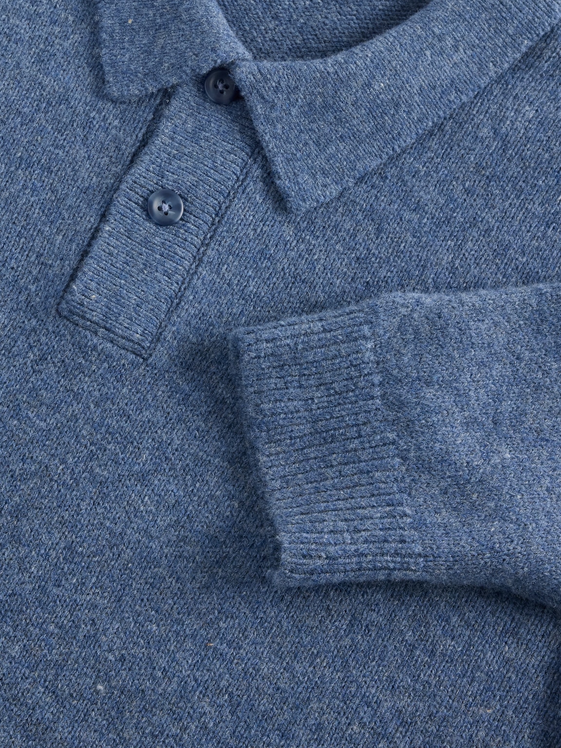 Merino Wool-Blend Polo Sweater