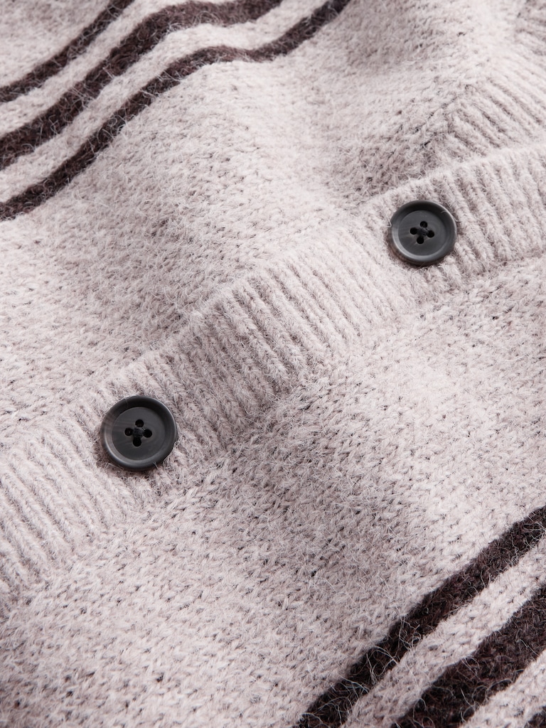 Fuzzy Relaxed Crop Cardigan Sweater