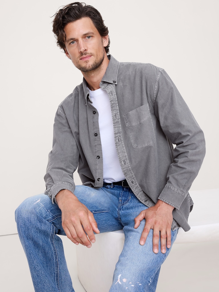 Relaxed-Fit Garment Dye Oxford Shirt