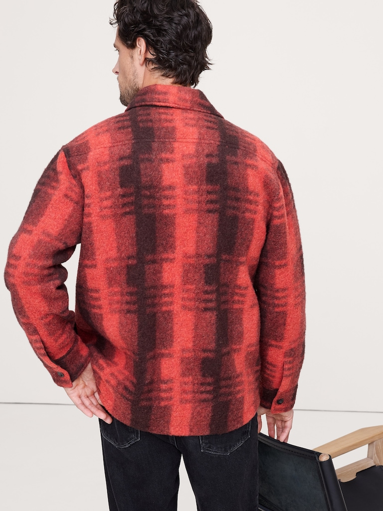 Brushed Wool-Blend Overshirt