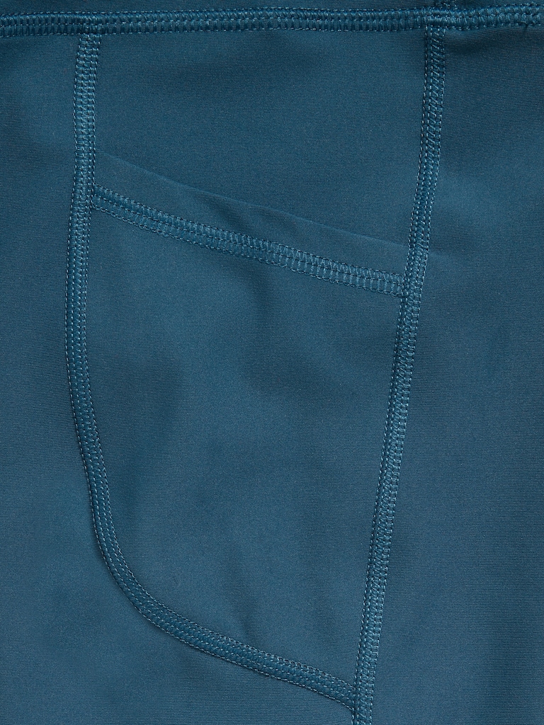 High-Waisted PowerSoft 7/8-Length Side-Pocket Leggings for Girls