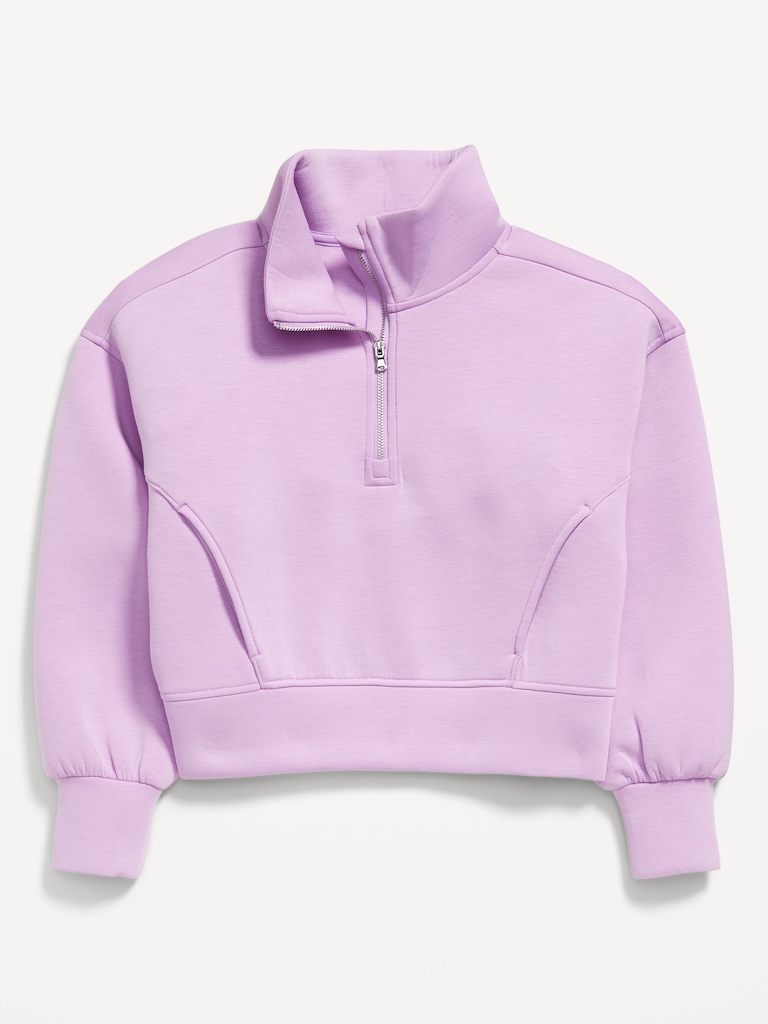 Half-Zip Bounce Fleece Pullover Sweatshirt for Girls