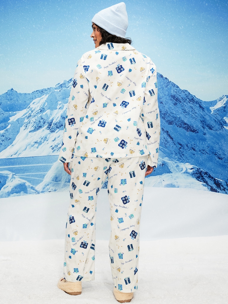 Printed Flannel Pajama Pant Set for Women