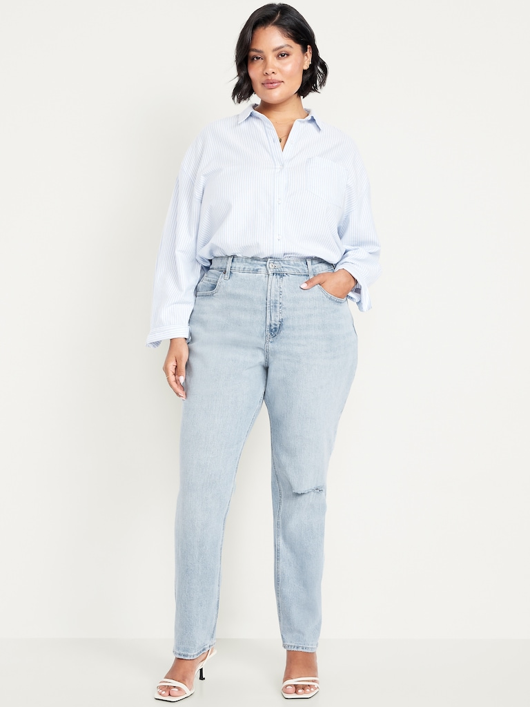 Curvy Extra High-Waisted Straight Jeans