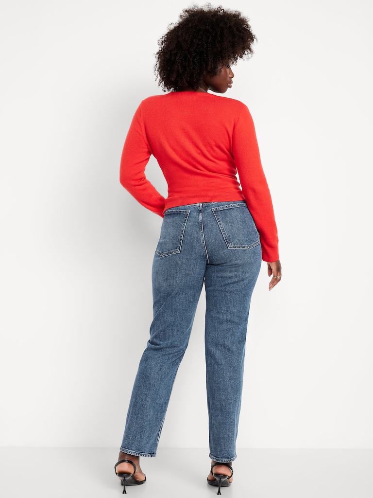 Curvy Extra High-Waisted Straight Jeans