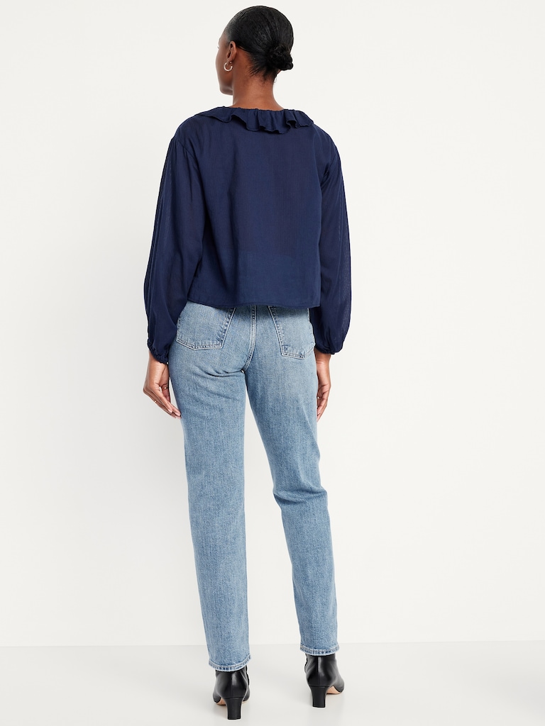 Curvy Extra High-Waisted Straight Jeans
