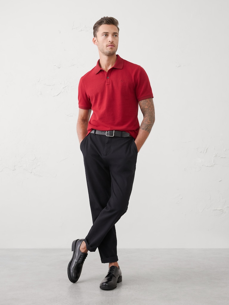 Standard-Fit Pique Polo