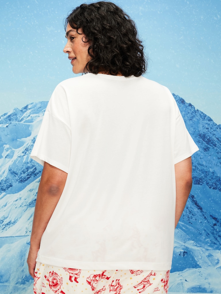 Holiday-Graphic Crew-Neck T-Shirt for Women