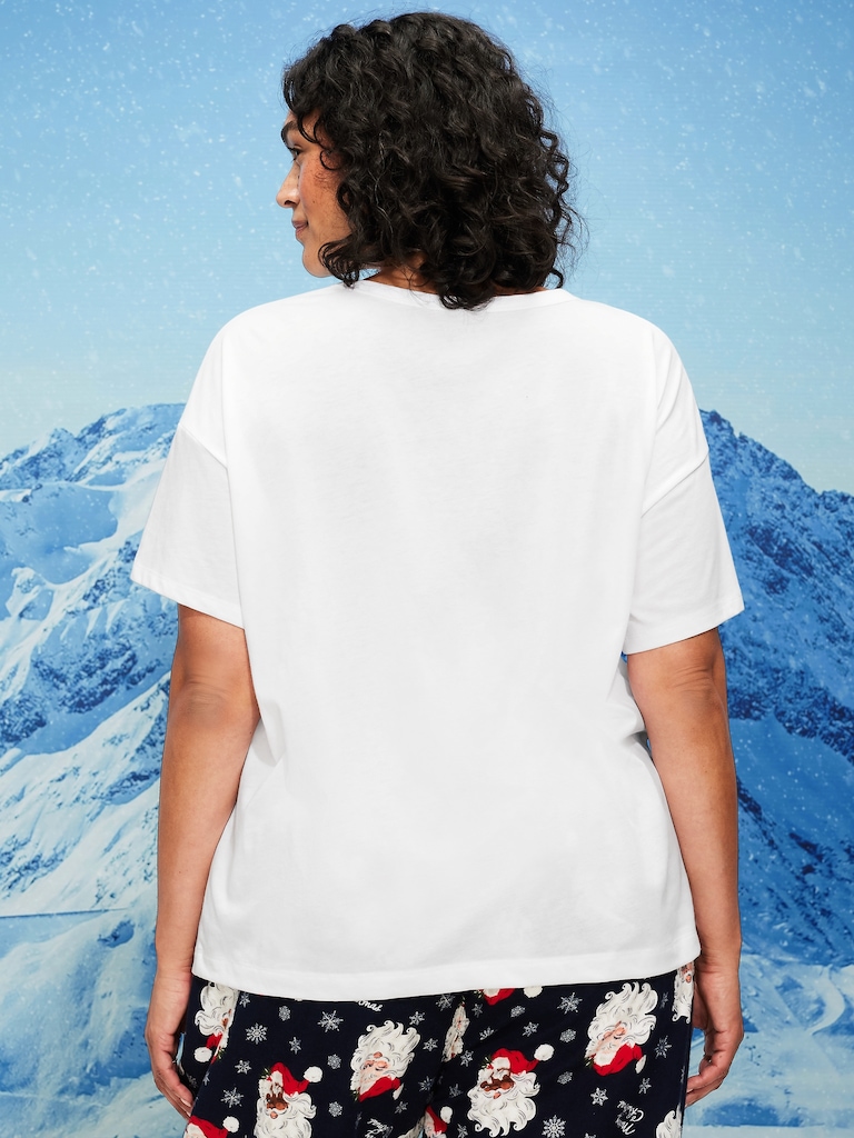 Holiday-Graphic Crew-Neck T-Shirt for Women