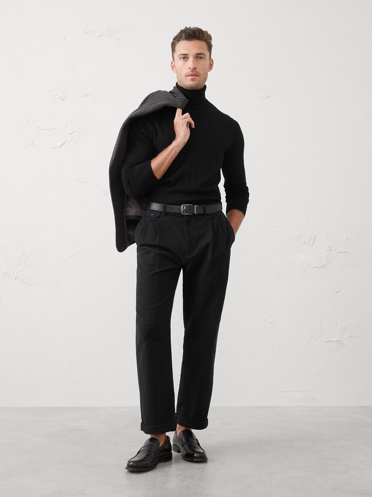 Merino Wool Turtleneck Sweater