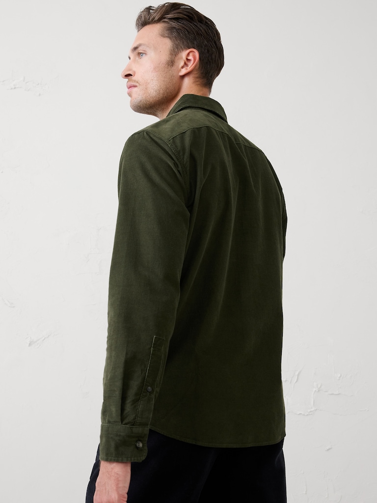 Slim-Fit Fine Wale Corduroy Shirt