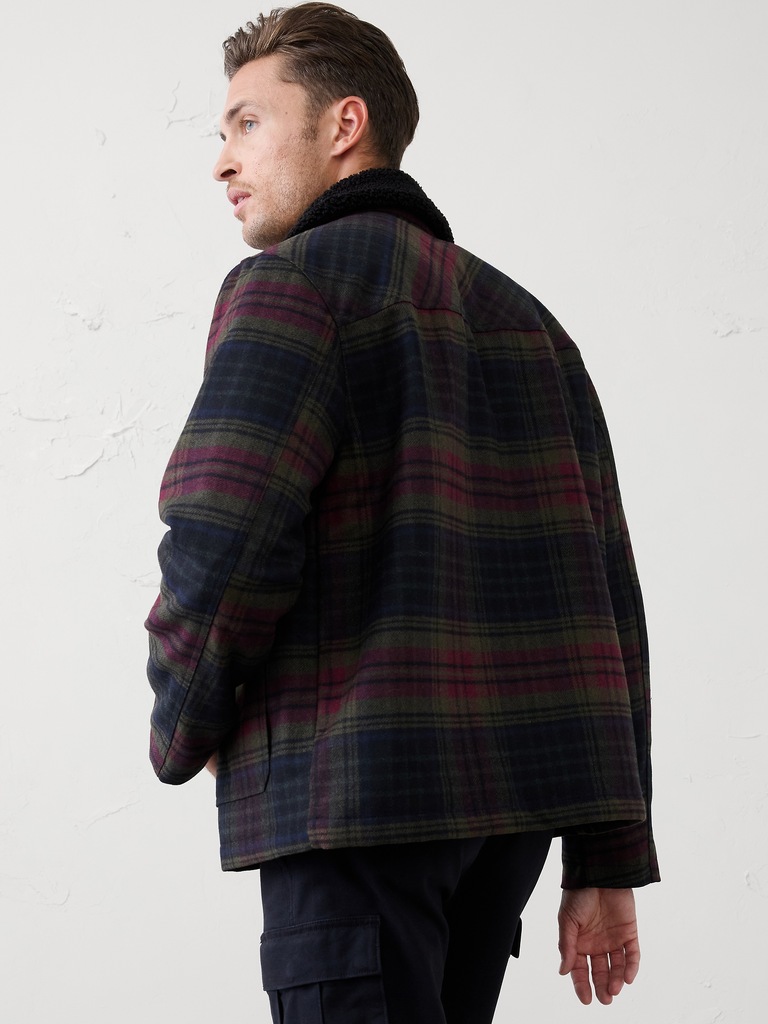 Plaid Sherpa Jacket