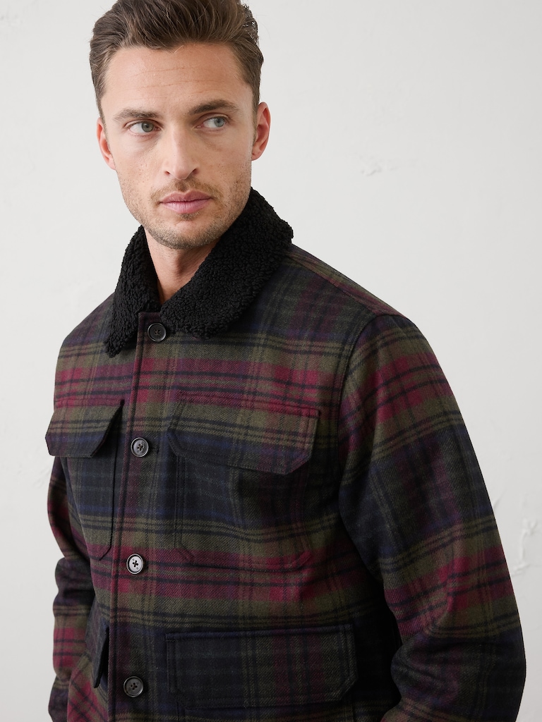 Plaid Sherpa Jacket