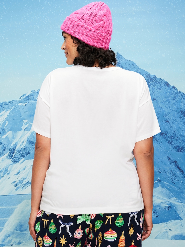 Holiday-Graphic Crew-Neck T-Shirt for Women