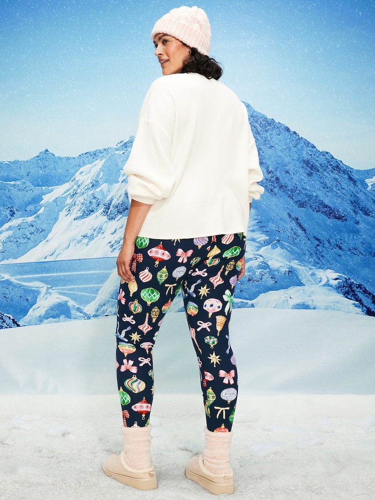 High-Waisted Waffle Pajama Leggings for Women