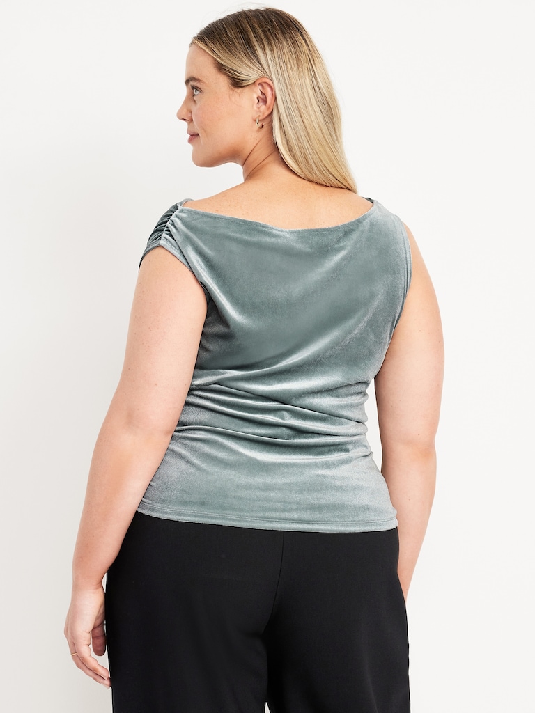 Velvet Ruched Top
