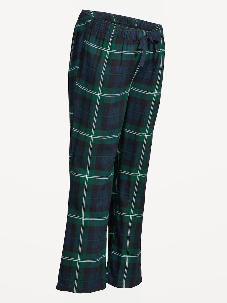 Maternity Plaid Flannel Pajama Pants