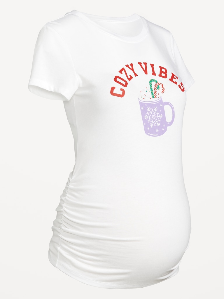 Maternity Holiday-Graphic Crew-Neck T-Shirt
