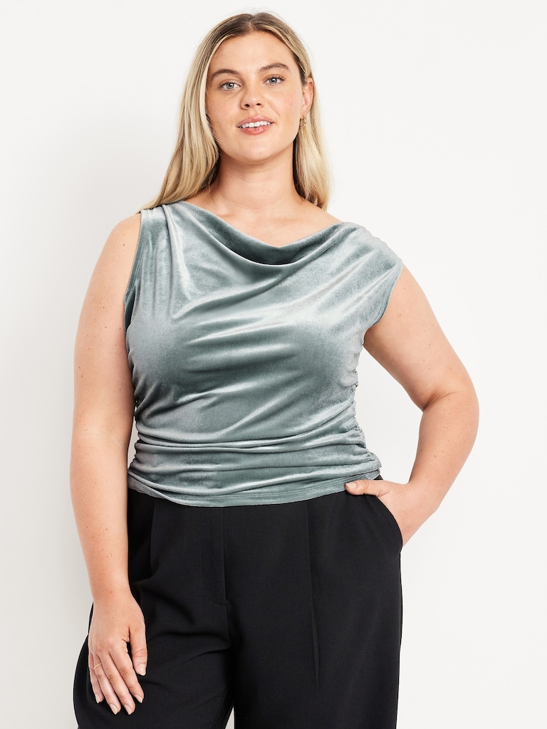 Velvet Ruched Top