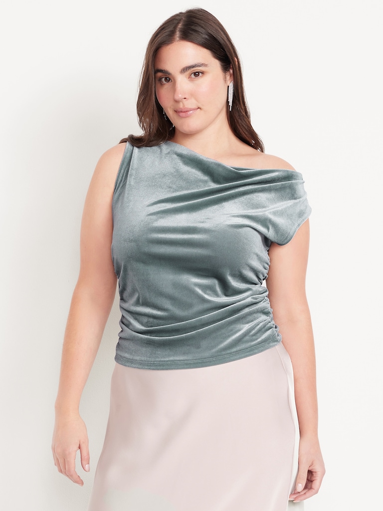 Velvet Ruched Top