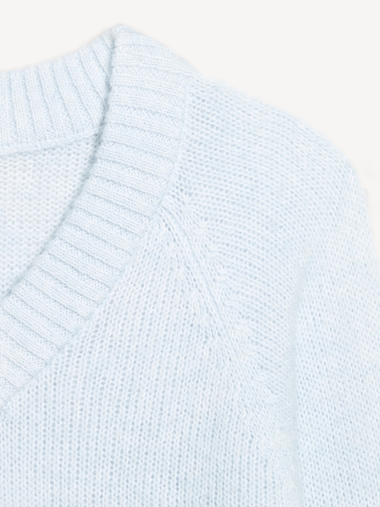 Cozy Cropped V-Neck Sweater