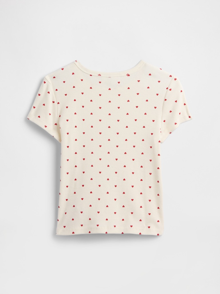 Kids Ribbed Pointelle T-Shirt