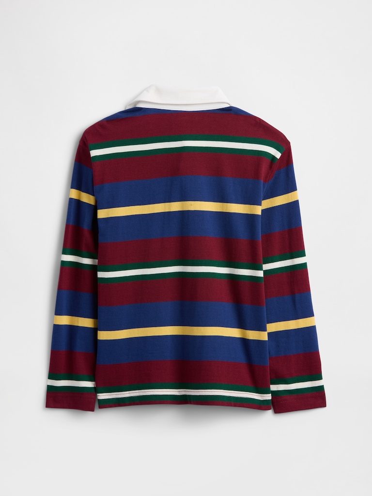 Kids Relaxed Stripe Rugby Polo Shirt