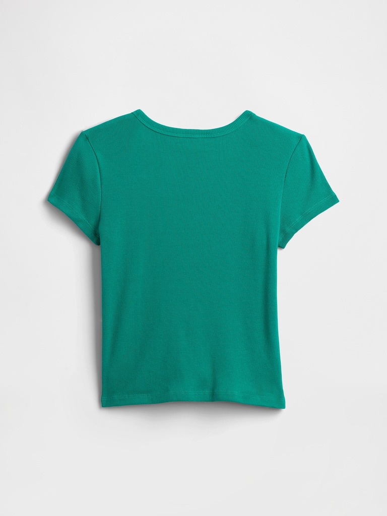 Kids Ribbed Pointelle T-Shirt