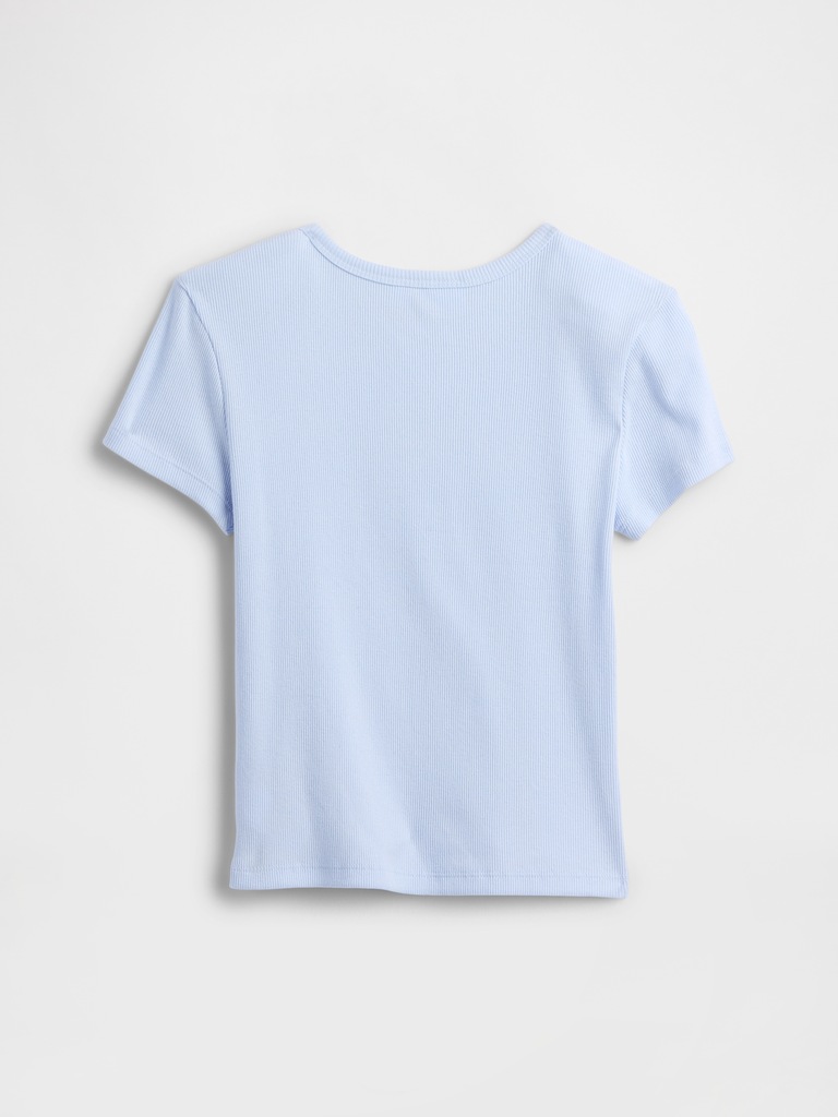 Kids Ribbed Pointelle T-Shirt