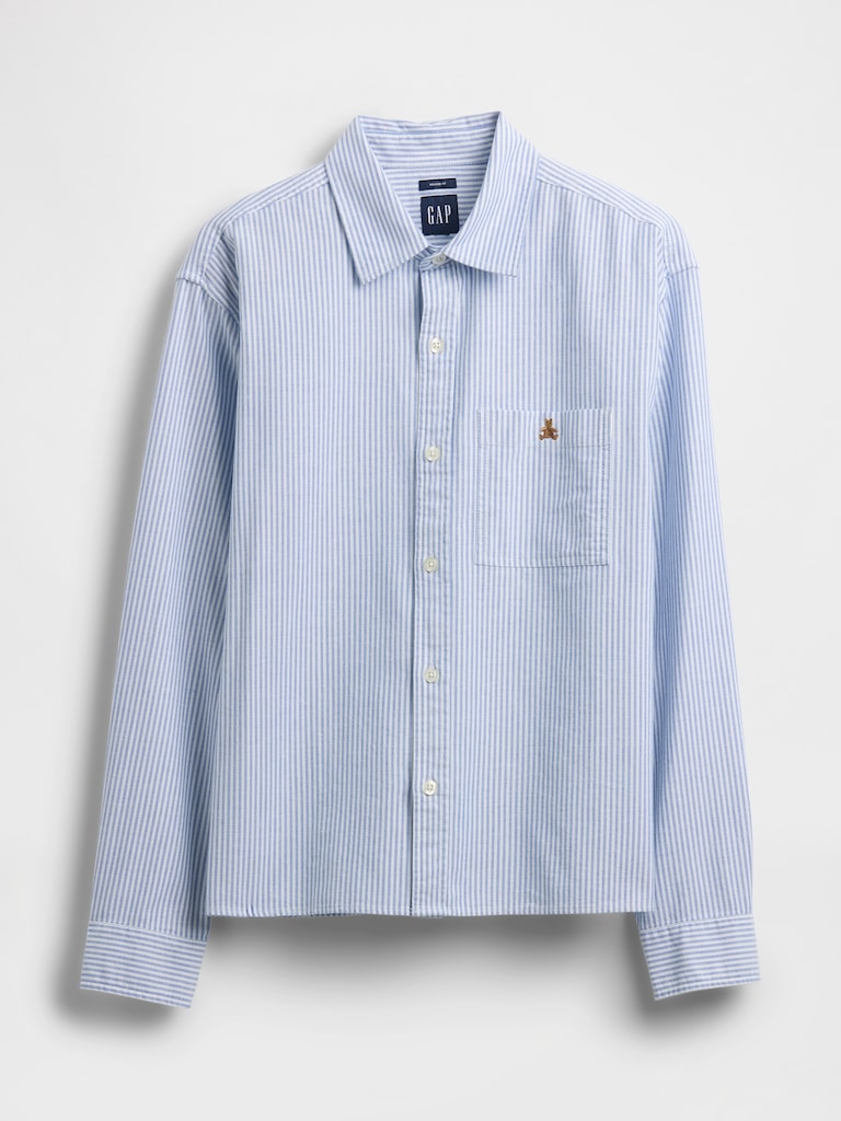Relaxed Straight-Hem Oxford Shirt