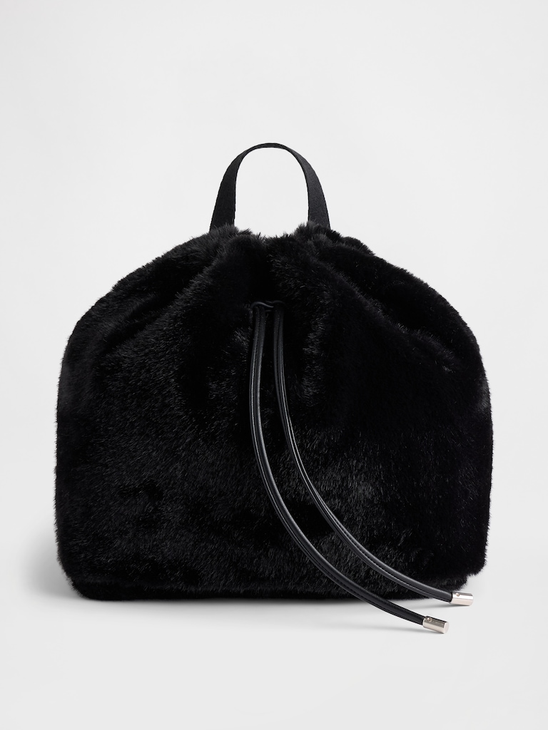Kids Faux Fur Backpack
