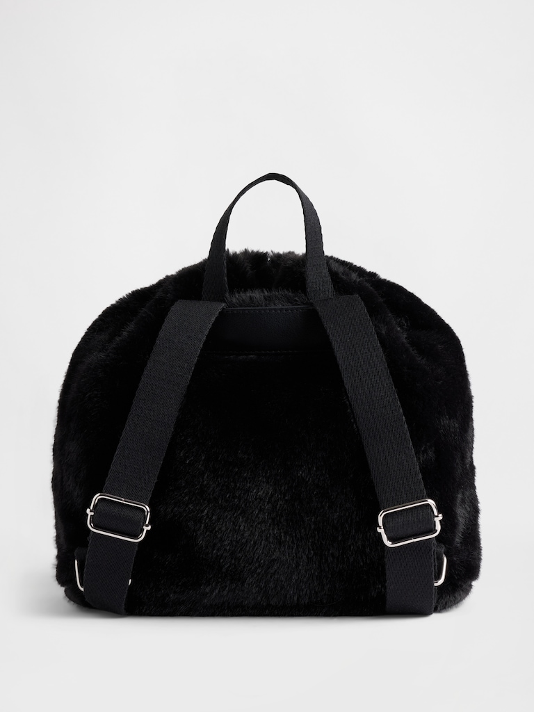 Kids Faux Fur Backpack