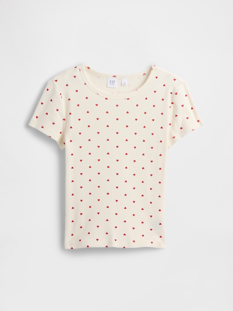 Kids Ribbed Pointelle T-Shirt