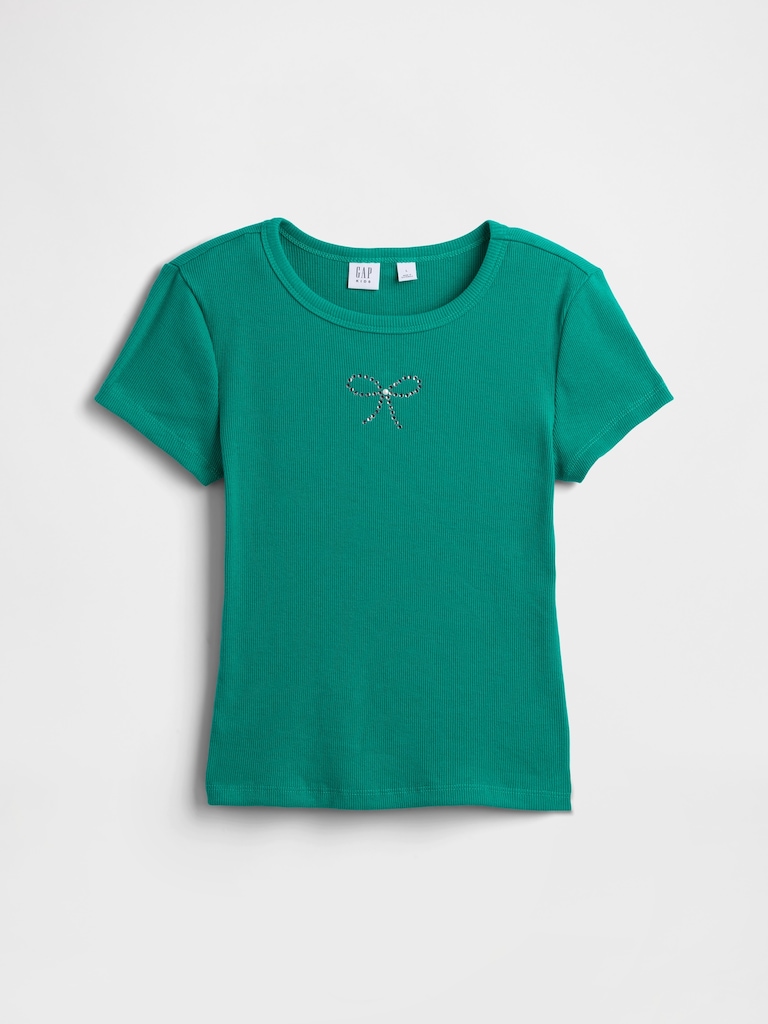 Kids Ribbed Pointelle T-Shirt