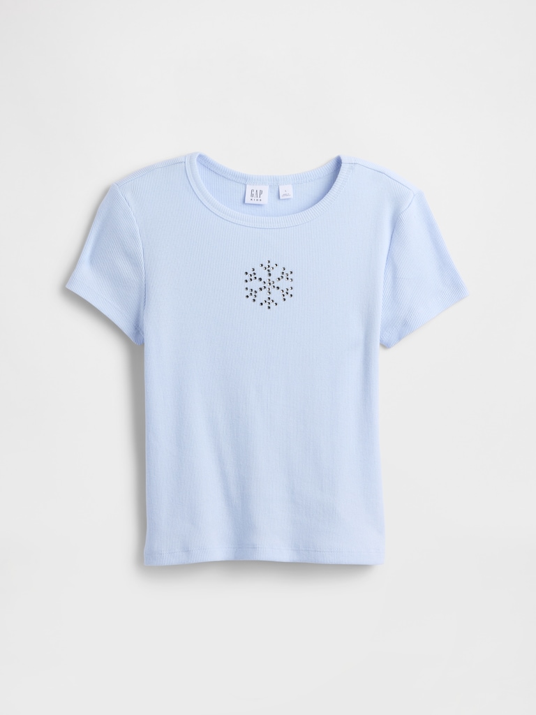 Kids Ribbed Pointelle T-Shirt