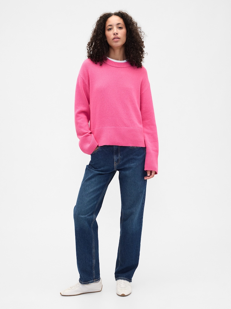 CashSoft Relaxed Crewneck Sweater