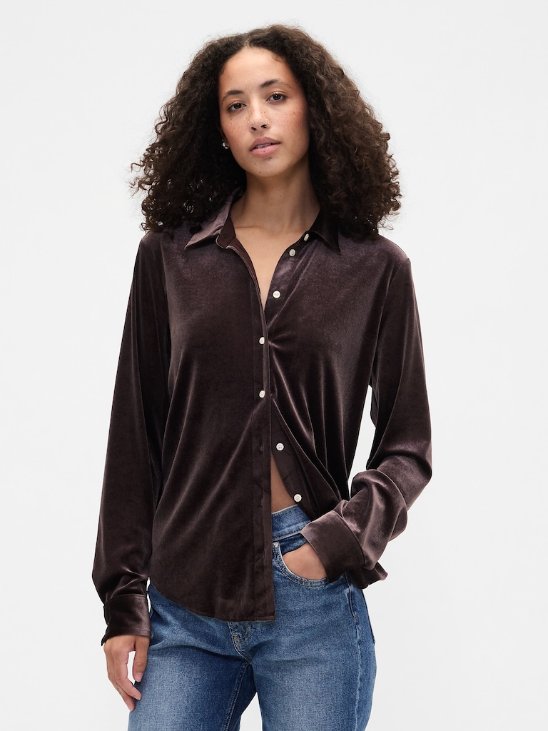 Recycled Velour Easy Shirt
