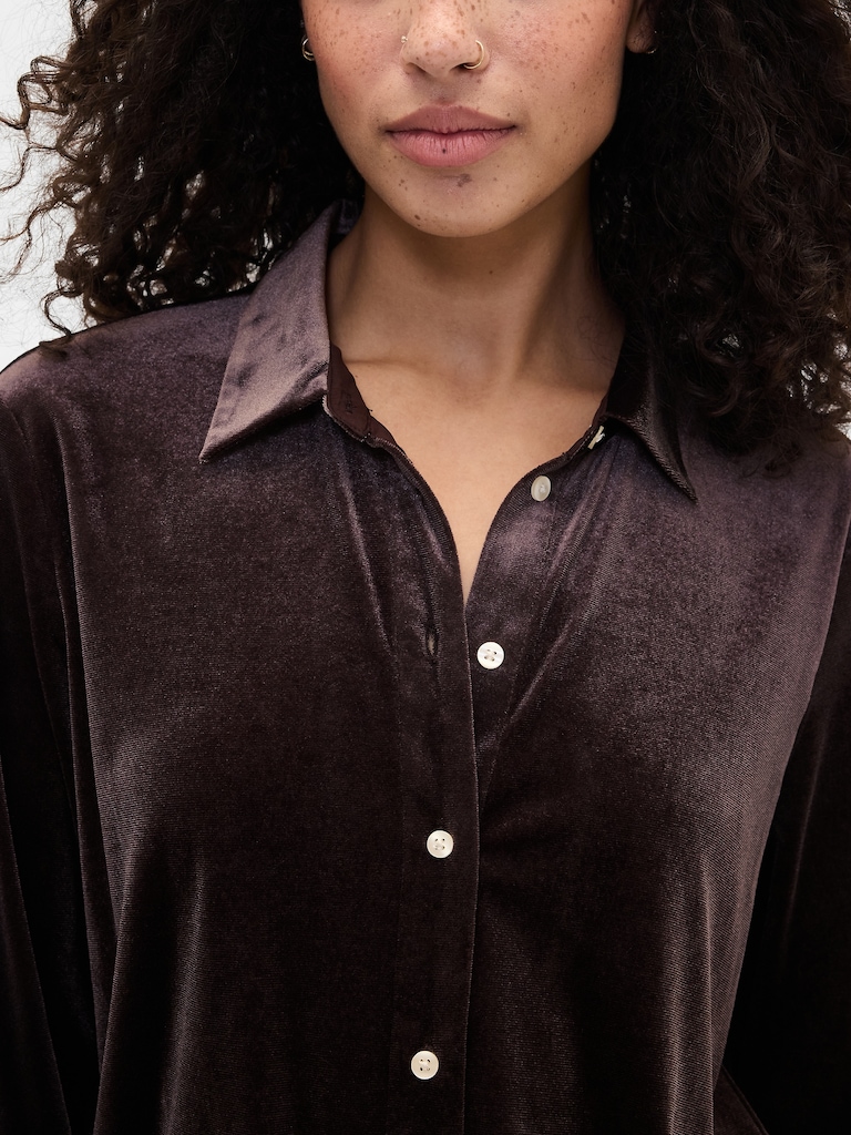 Recycled Velour Easy Shirt