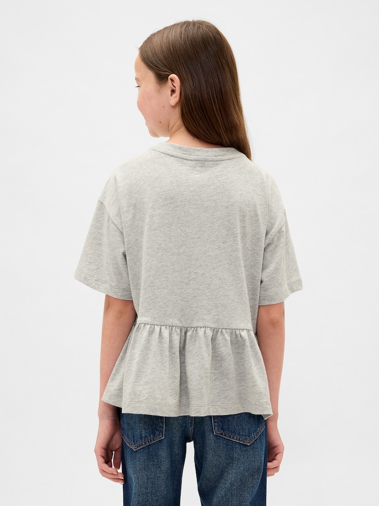 Kids Graphic Peplum T-Shirt