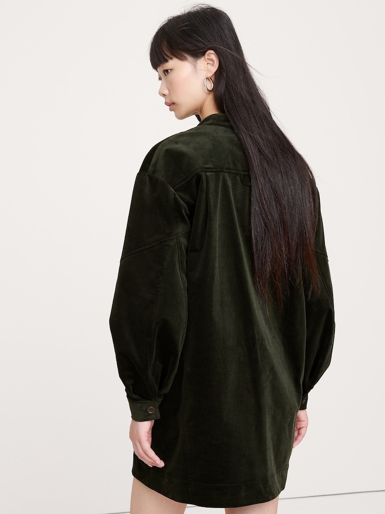 Corduroy Popover Shift Dress