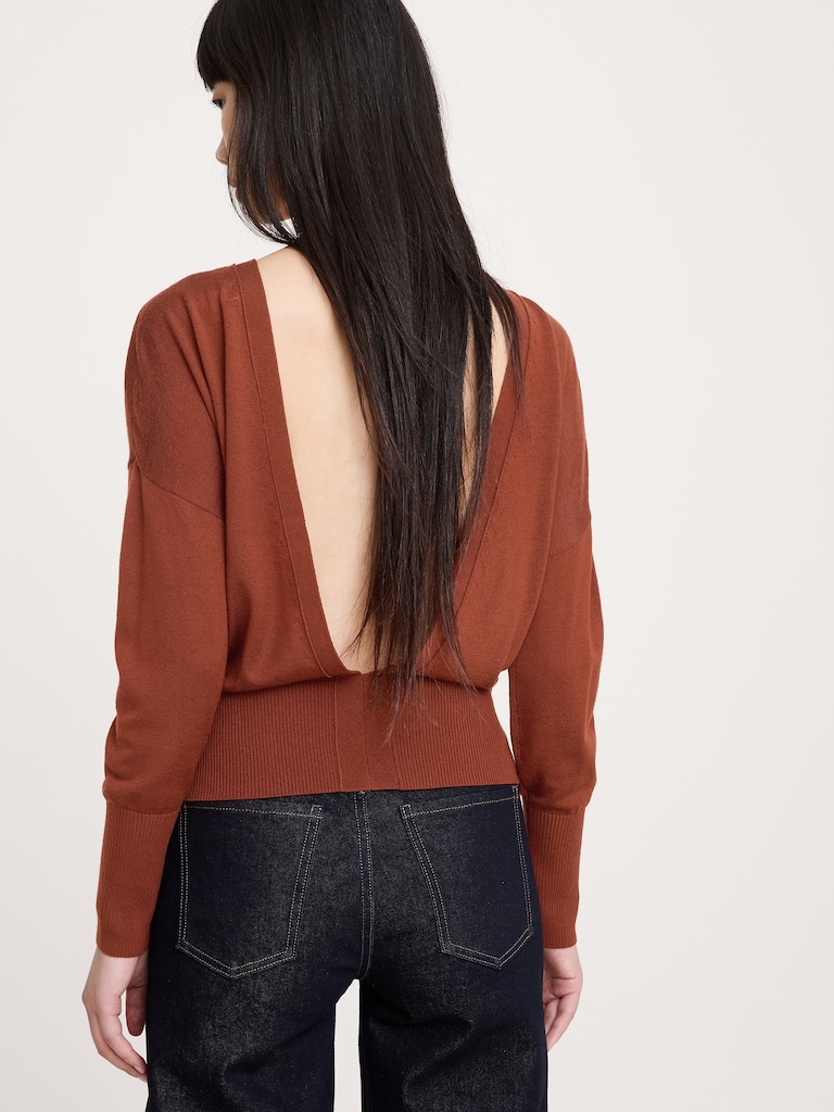 Merino Backless Sweater
